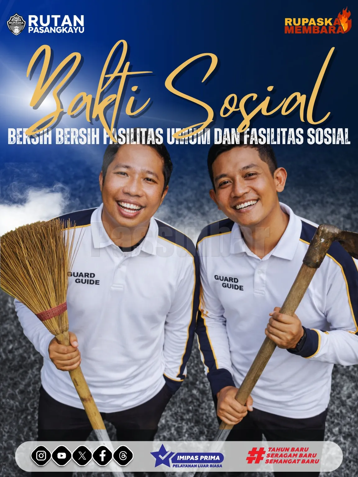 Bakti Sosial Rutan Pasangkayu Pembersihan Fasilitas Umum dan Fasilitas Sosial