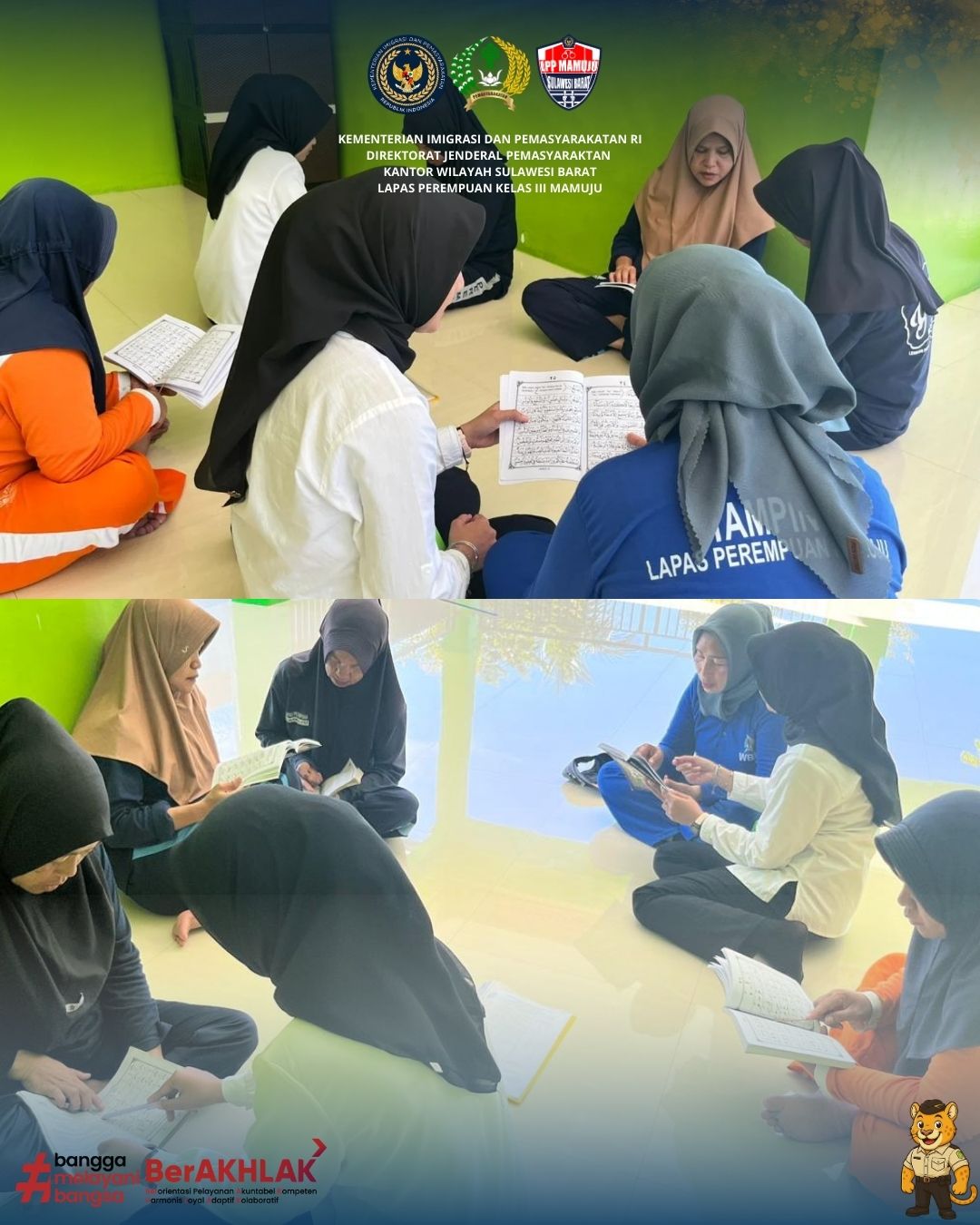Bangun Karakter Religius, LPP Mamuju Intensifkan Program Belajar Membaca Al-Qur’an bagi Warga Binaan