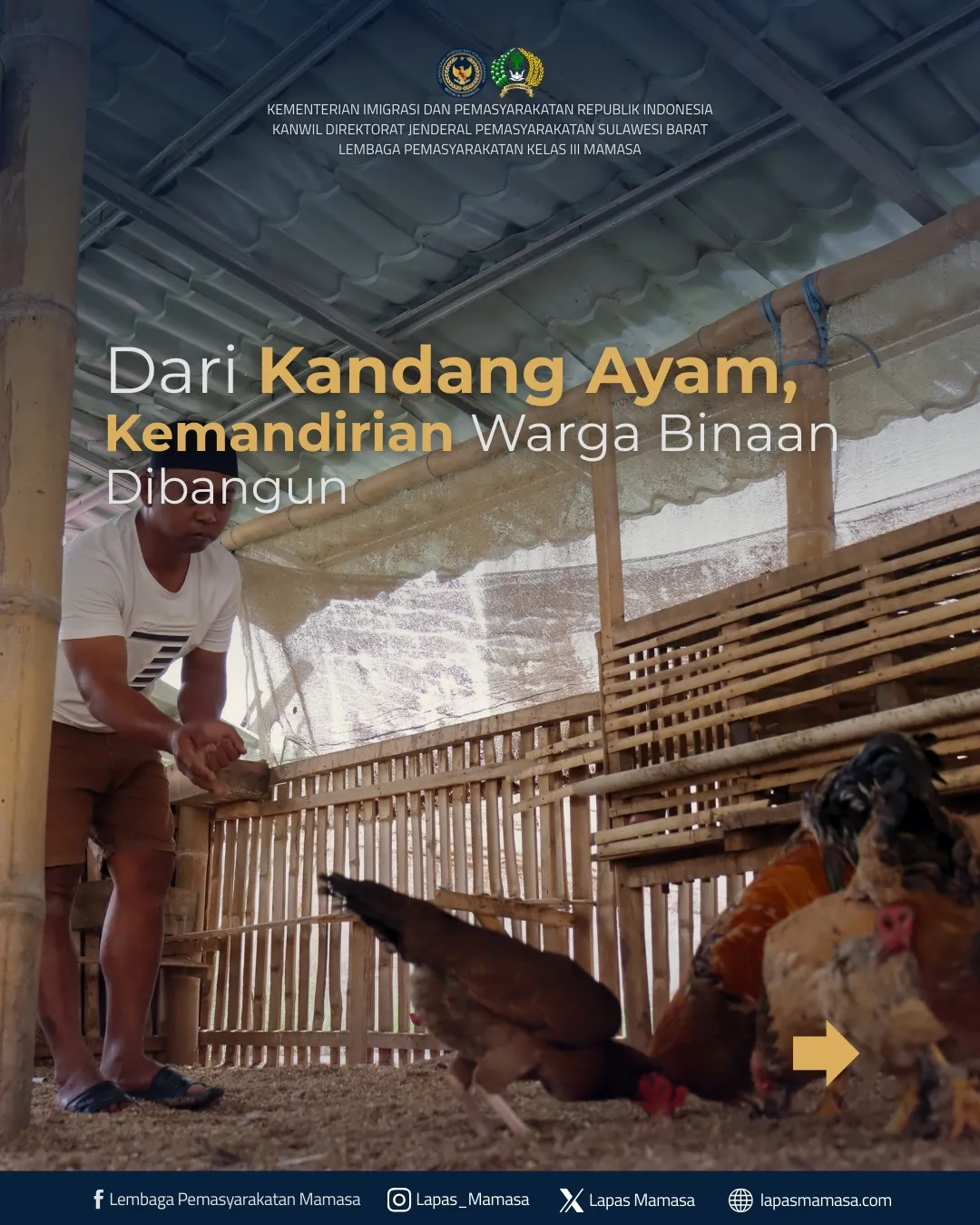 Dari Kandang Ayam, Kemandirian Warga Binaan Dibangun
