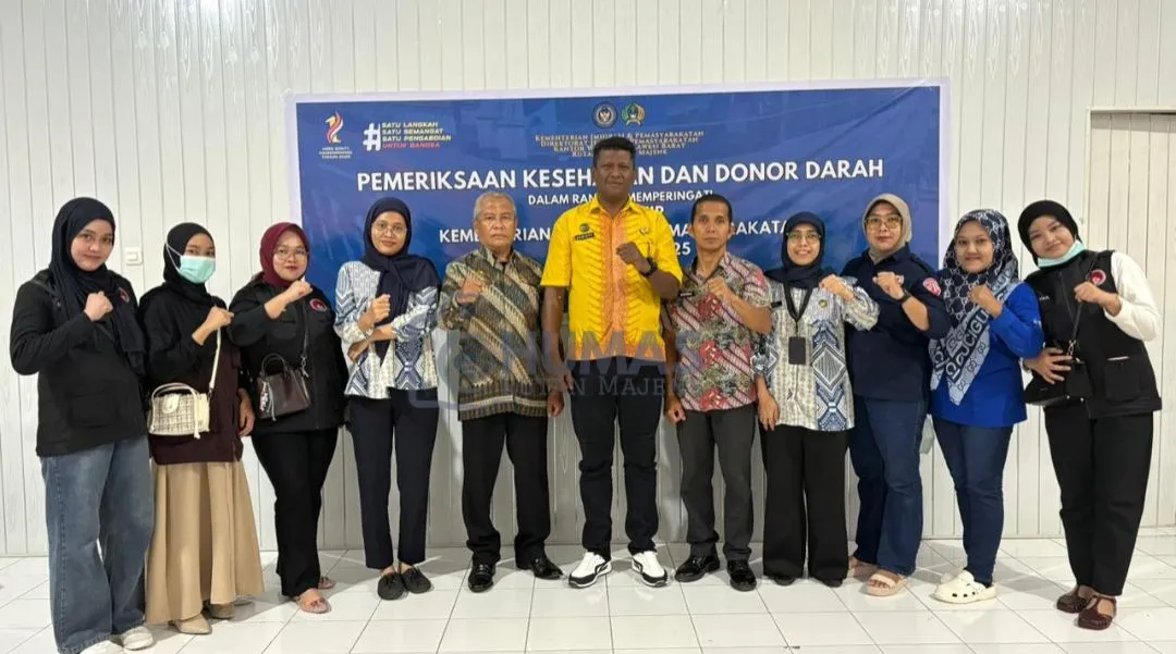 Donor Darah dan Pemeriksaan Kesehatan Warnai Rangkaian Peringatan Hari Bhakti Kementerian Imigrasi dan Pemasyarakatan Tahun 2025 di Rutan Majene