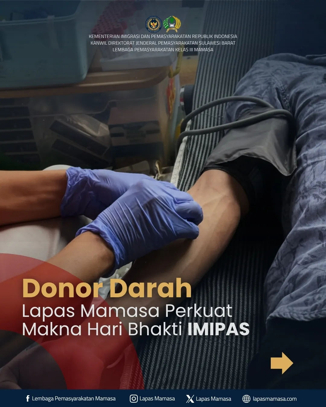 Donor Darah Lapas Mamasa Perkuat Makna Hari Bhakti Imipas