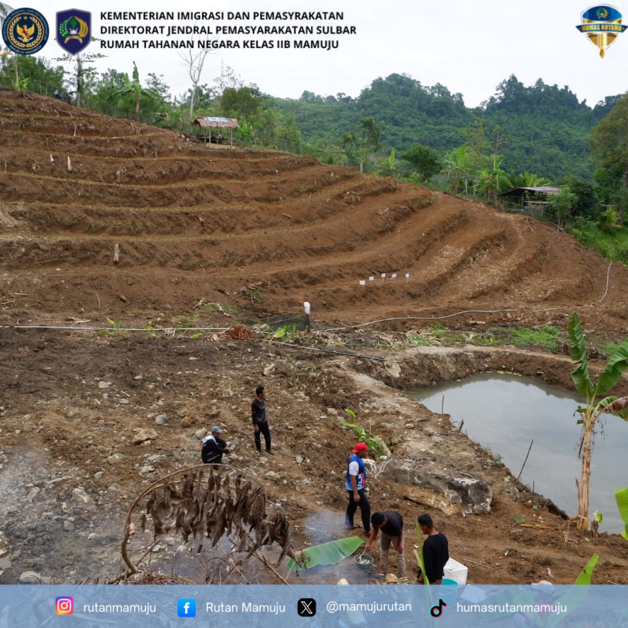 Dukung Program Ketahanan Pangan, Rutan Mamuju Sebar 1.500 Benih Ikan Dan Penanaman Perdana Jagung