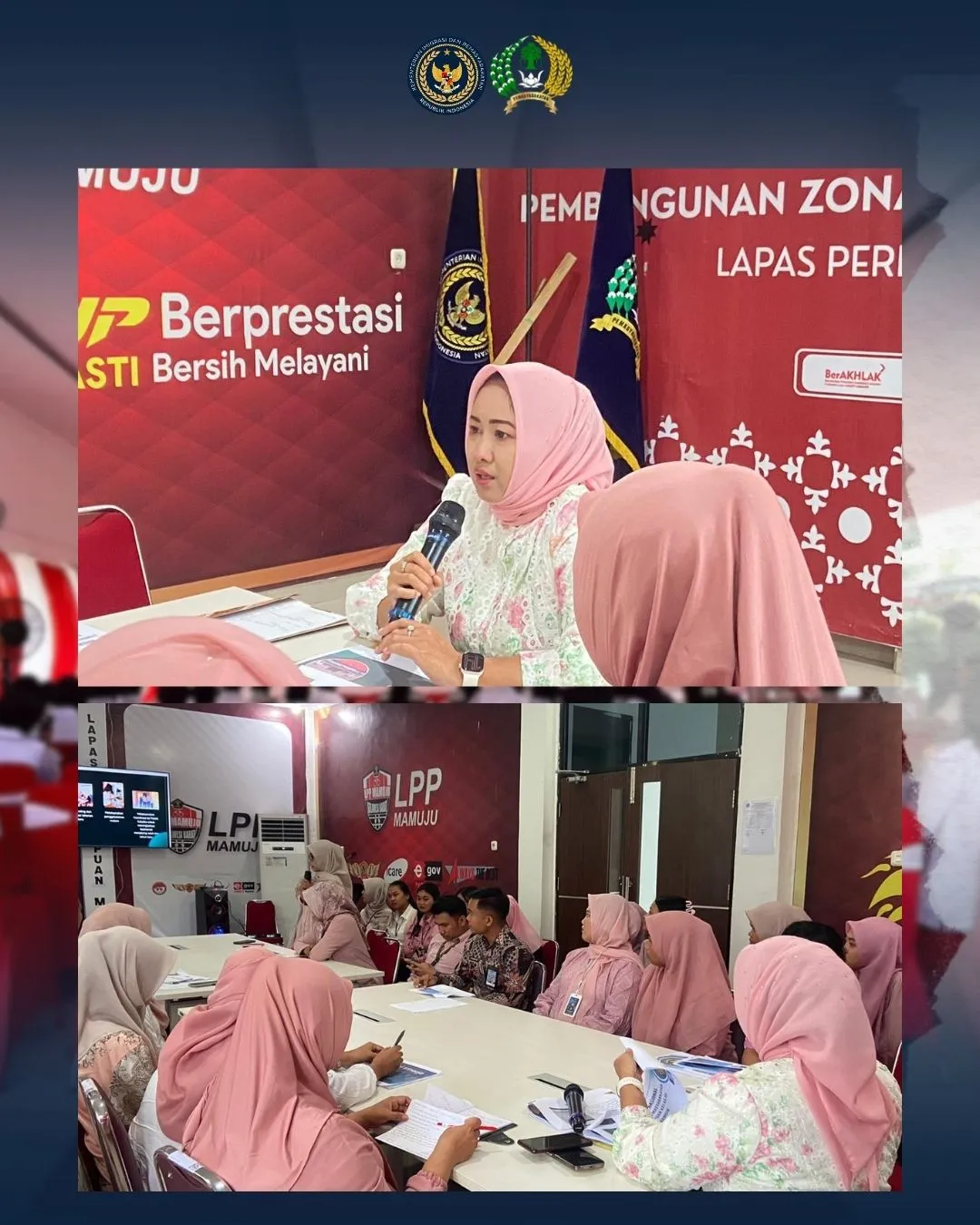 Evaluasi Kinerja Periode Desember, Peserta Magang Lapas Perempuan Mamuju Tingkatkan Kompetensi dan Profesionalisme