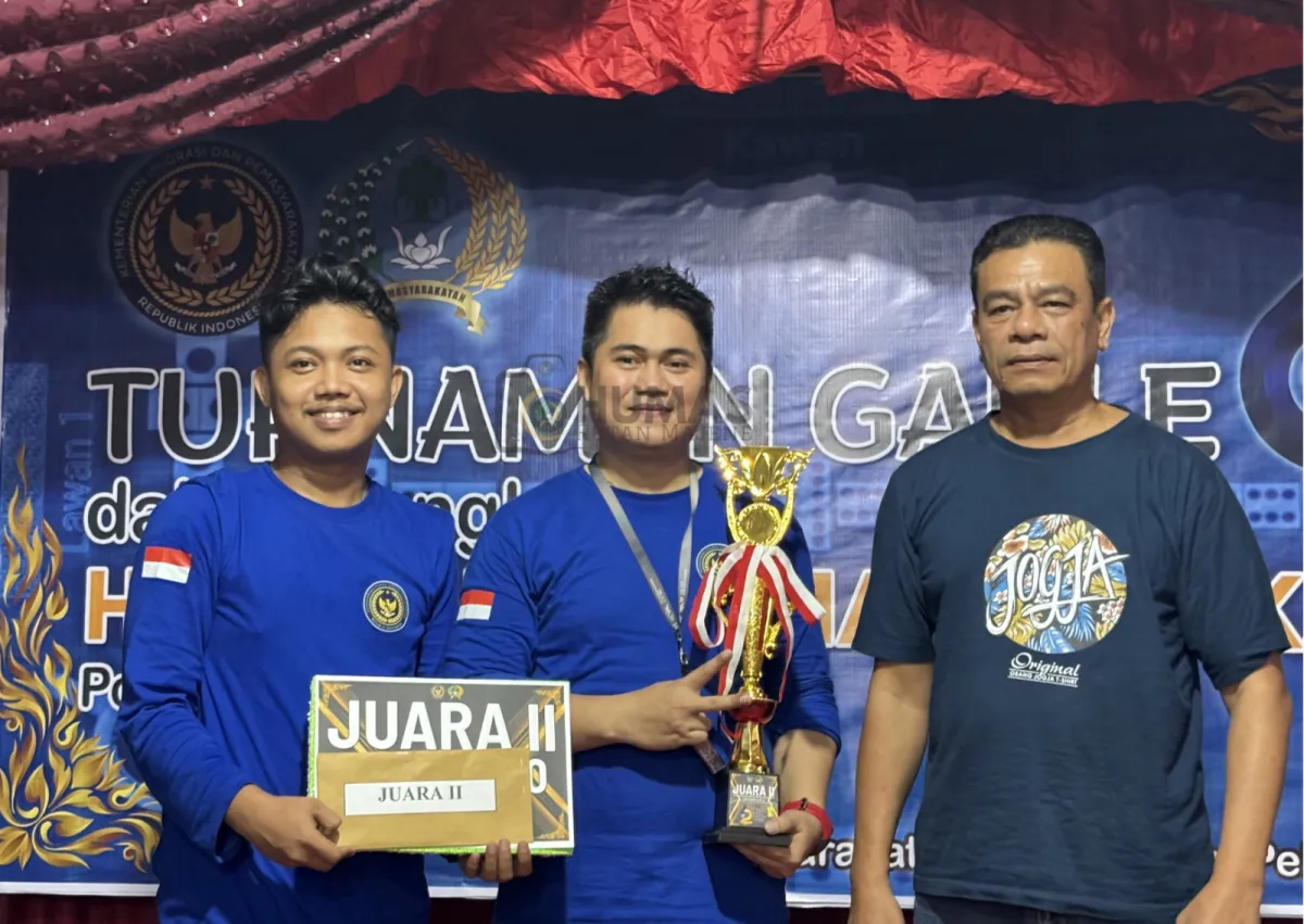 Hari Bakti Pemasyarakatan ke-62, Rutan Majene Raih Juara II Turnamen Gaple