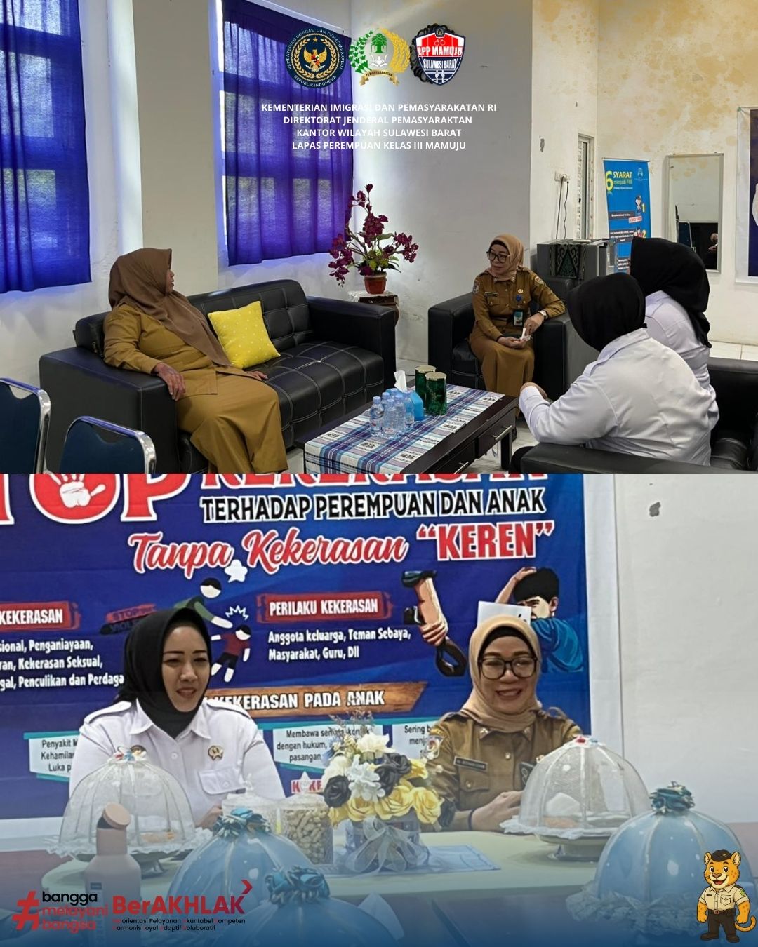Jalin Kerja Sama Strategis, Kalapas Perempuan Mamuju Kunjungi Dinas PPA Kabupaten Mamuju