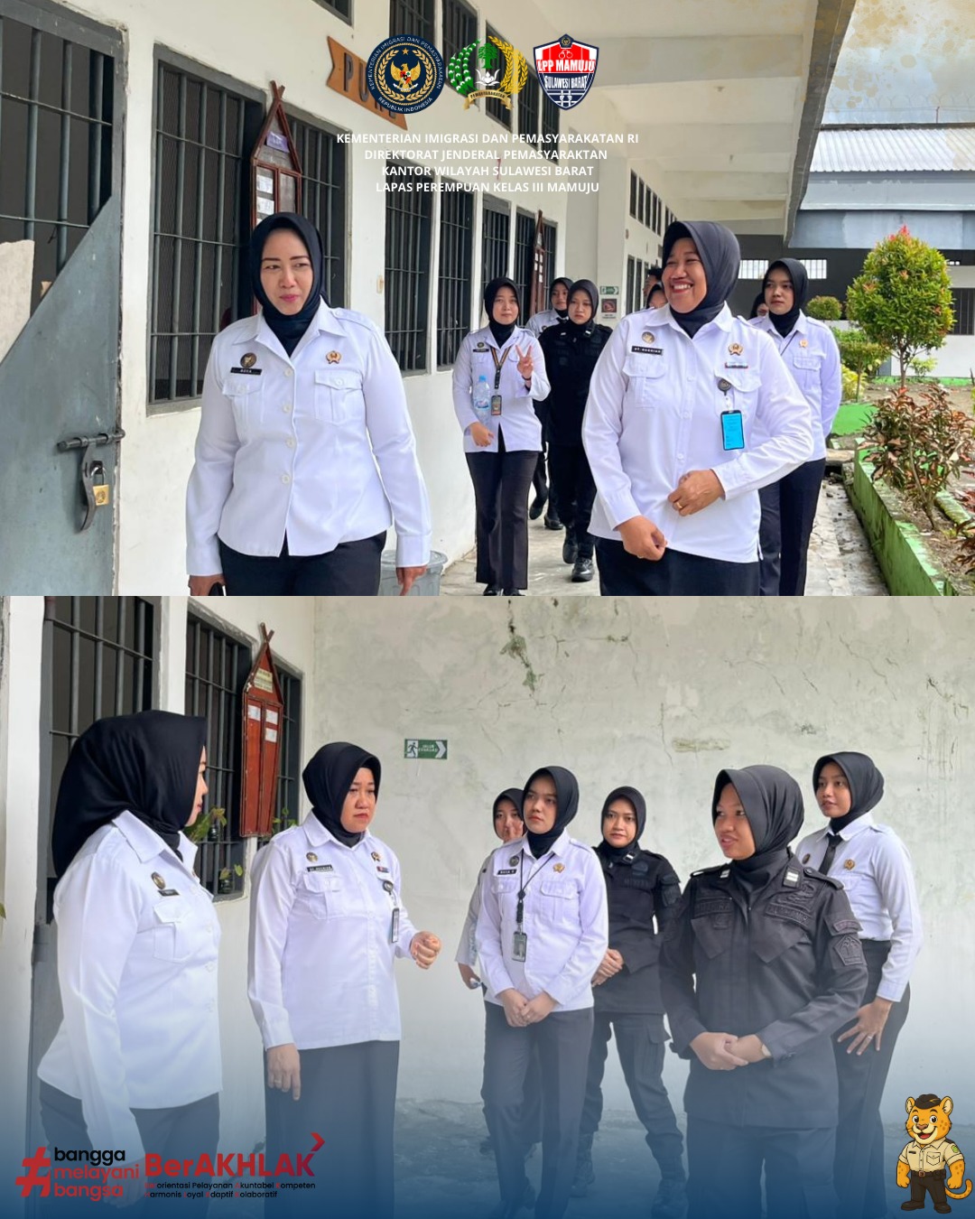 Kalapas Perempuan Mamuju Tingkatkan Pengawasan Melalui Kontrol Keliling Bersama Jajaran