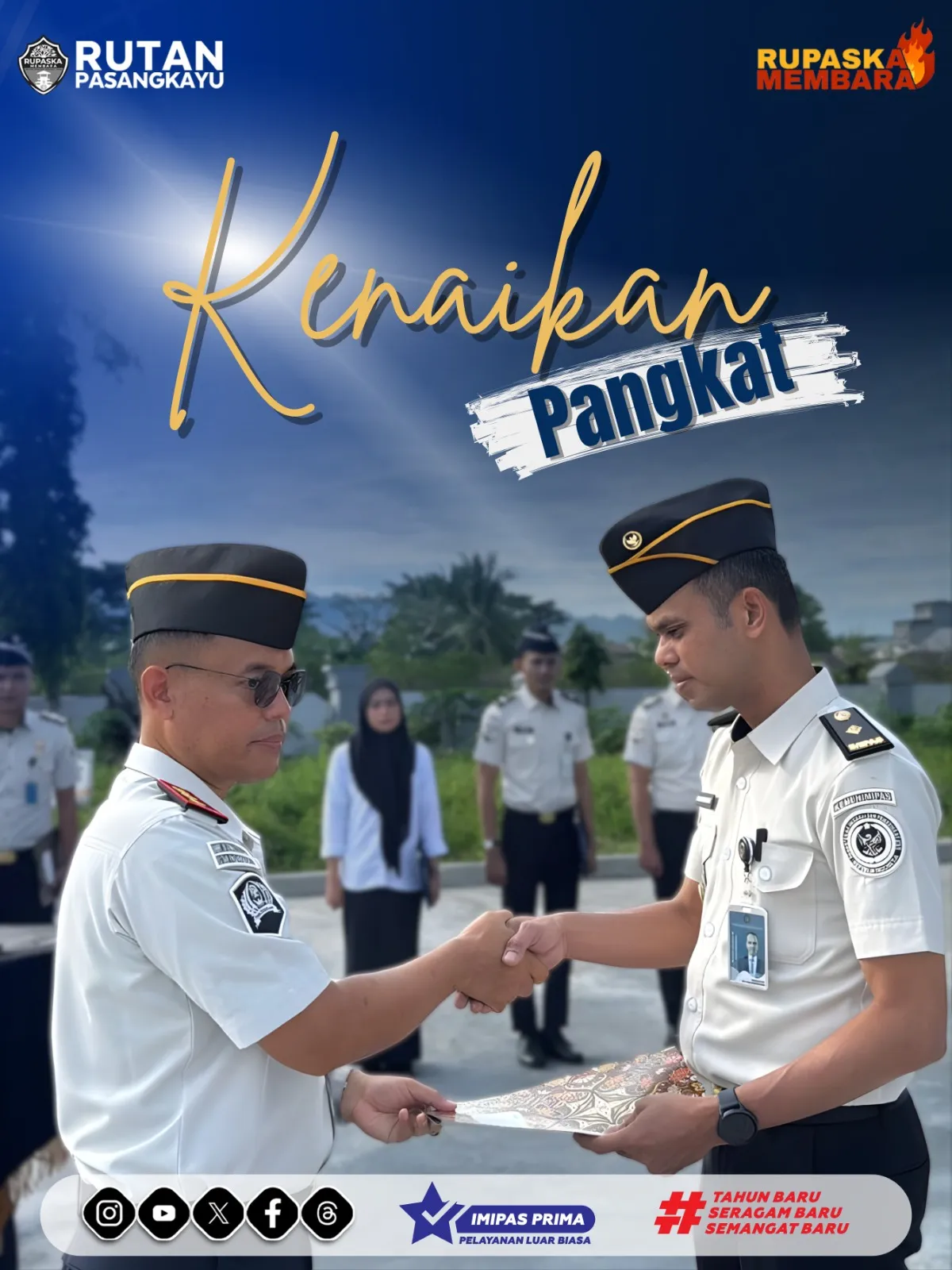 Kenaikan Pangkat 8 Petugas Rutan Pasangkayu