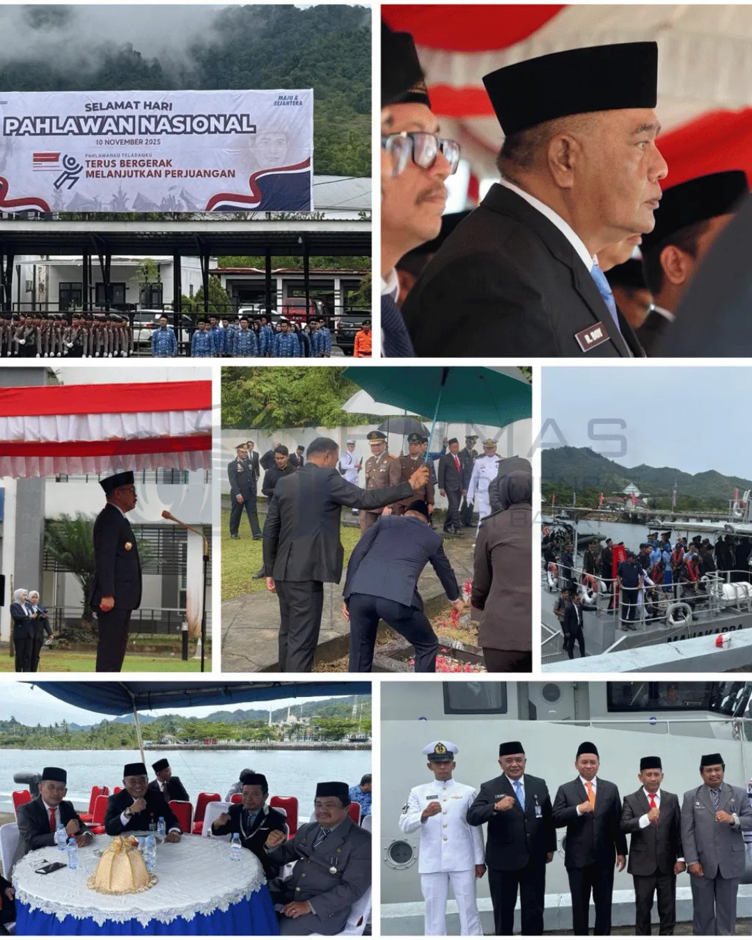 Kepala Kanwil Pemasyarakatan Sulawesi Barat Ikuti Upacara Hari Pahlawan dan Tabur Bunga Bersama Forkopimda Provinsi Sulawesi Barat