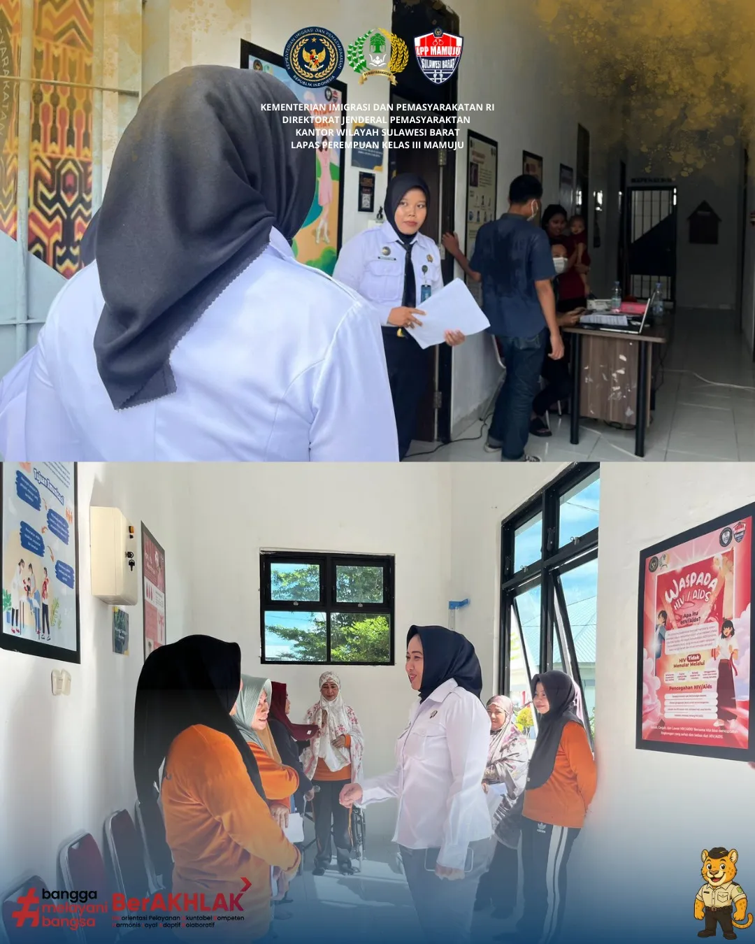 Kontrol Humanis Kalapas Perempuan Mamuju:Tinjau Layanan Kesehatan dan Pembinaan Kemandirian Warga Binaan