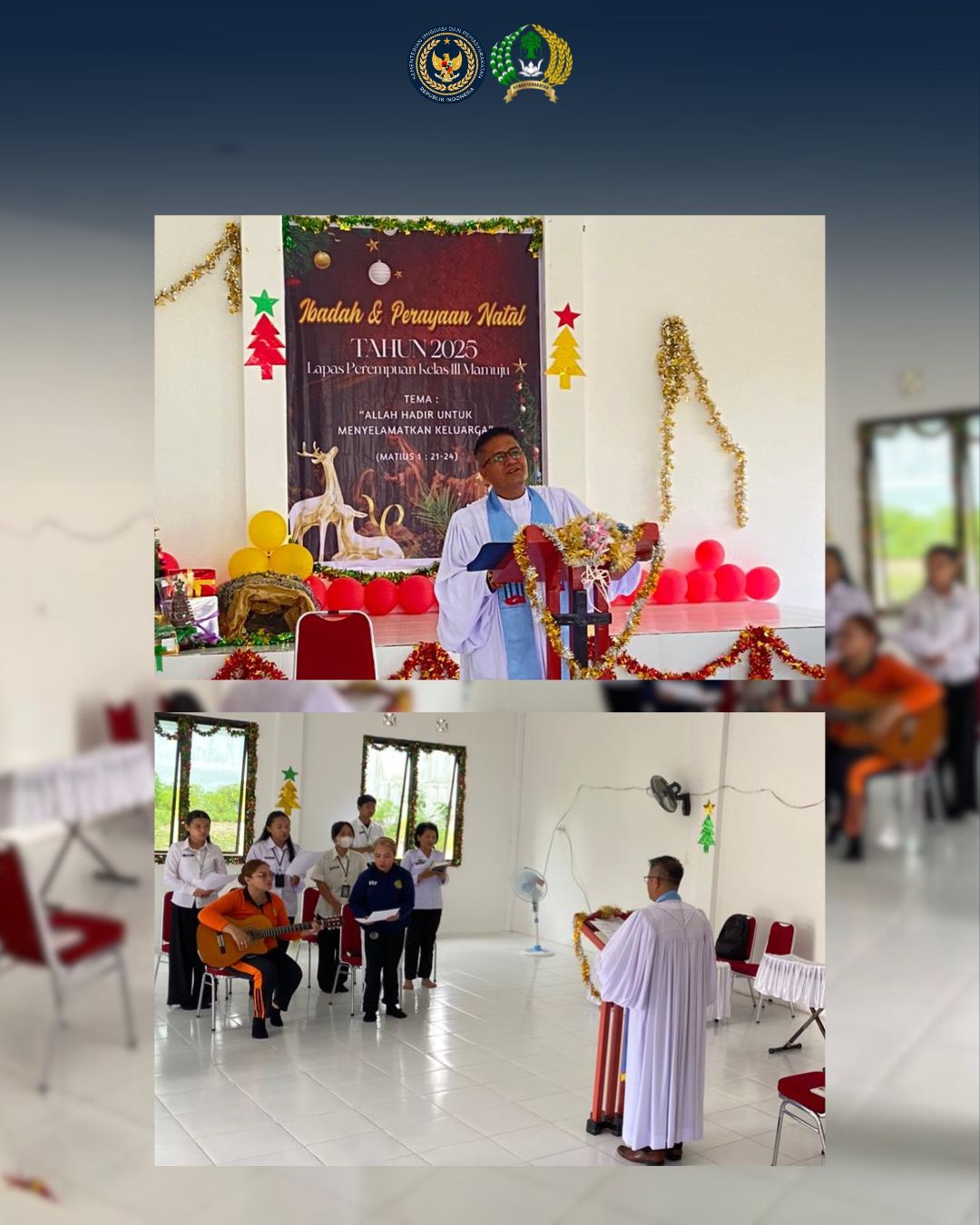Menyiapkan Hati Menyambut Natal, Warga Binaan LPP Mamuju Laksanakan Ibadah Persiapan