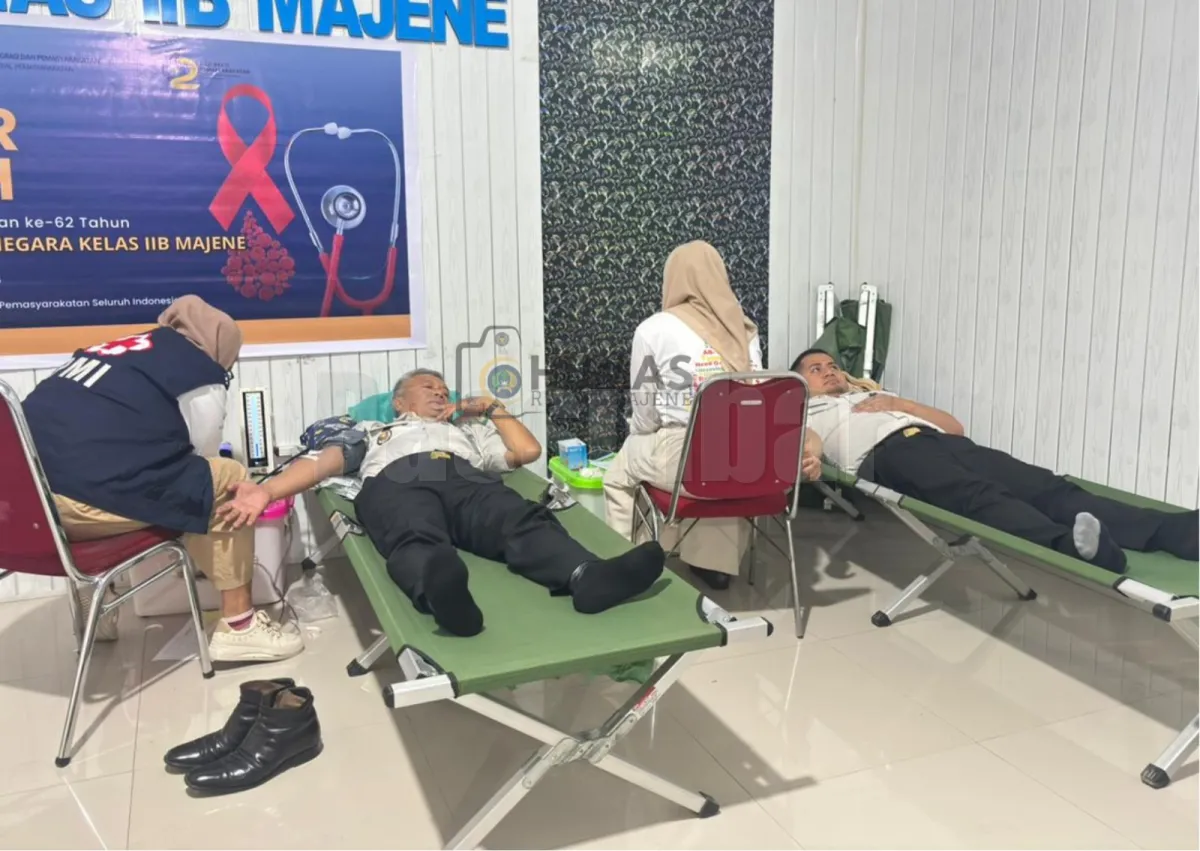 Momentum Hari Bakti Pemasyarakatan ke-62, Rutan Majene Tingkatkan Aksi Sosial melalui Donor Darah