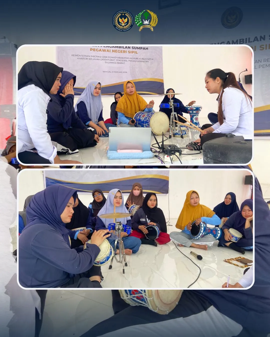 Nada Harapan dari Balik Jeruji, Warga Binaan Lapas Perempuan Mamuju Ditempa lewat Pembinaan Marawis