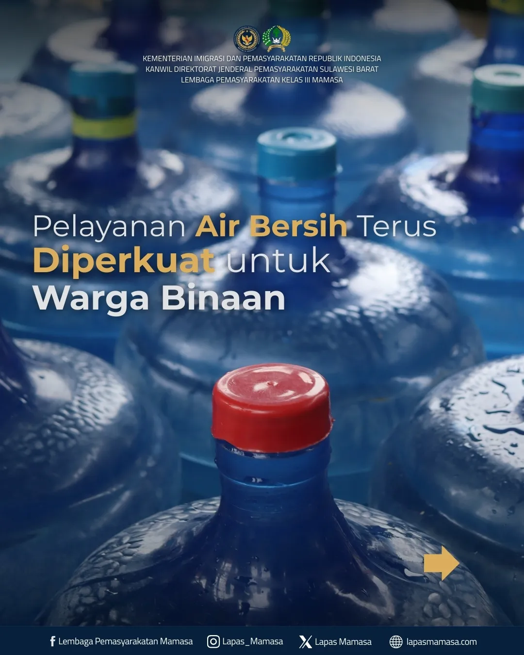Pelayanan Air Bersih Terus Diperkuat untuk Warga Binaan