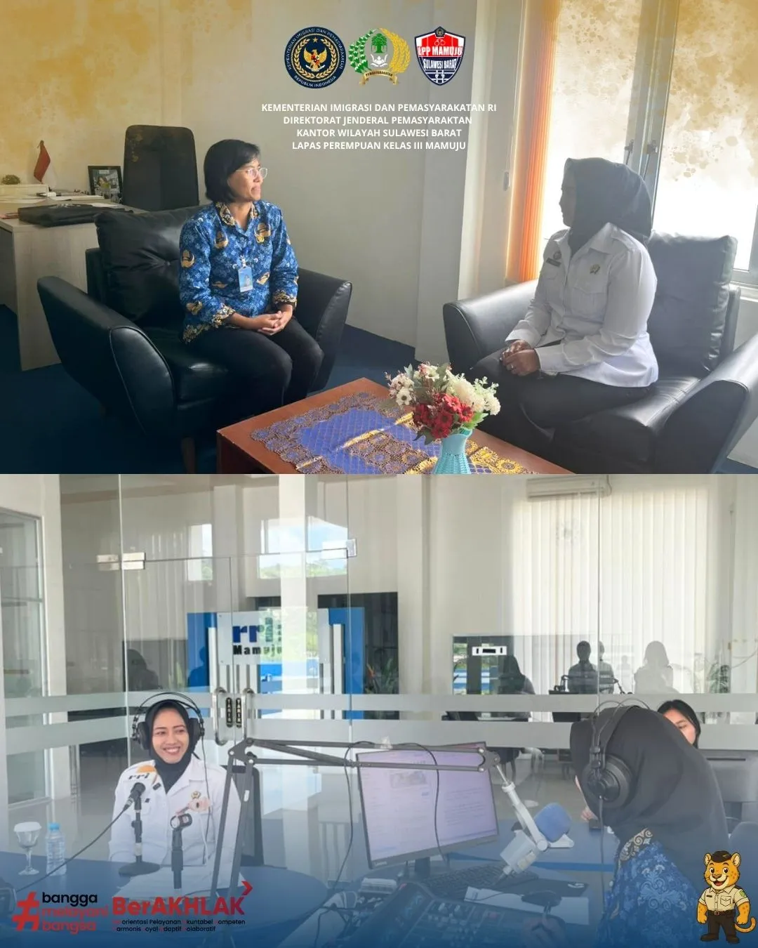 Pembinaan dan Pemberdayaan Perempuan:Kalapas Perempuan Mamuju Hadiri Dialog Interaktif RRI Mamuju