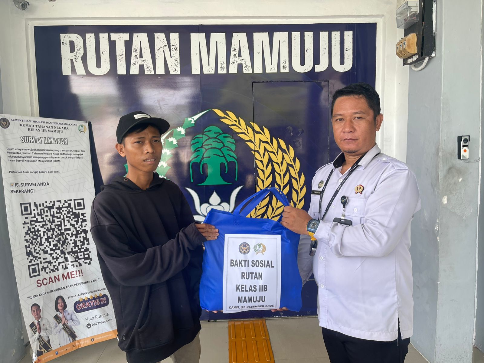 Penerima Manfaat Sampaikan Rasa Terima Kasih atas Bantuan Sosial Natal dari Rutan Mamuju