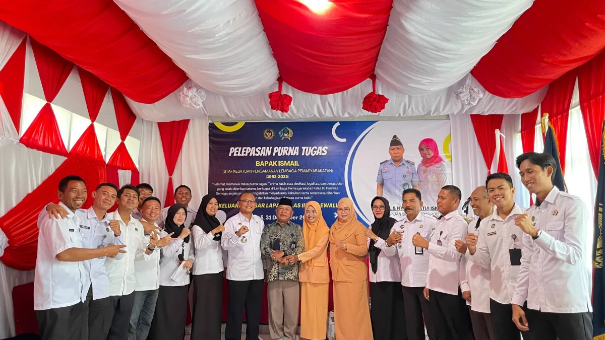 Penuh Haru dan Kebersamaan, Lapas Polewali Gelar Pelepasan Purna Tugas Ismail
