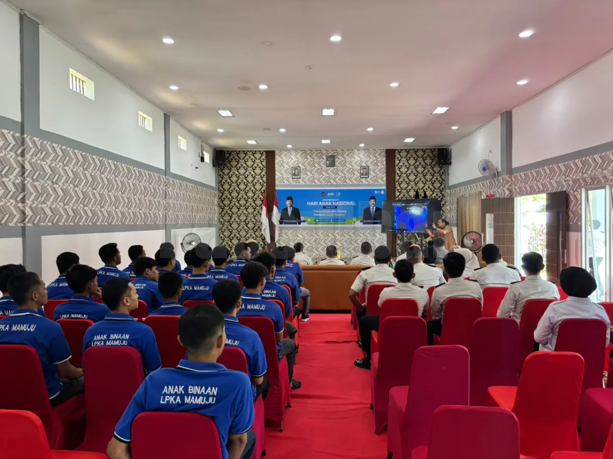 Peringati Hari Anak Nasional 2026, Kanwil Ditjenpas Sulbar Dampingi Anak Binaan LPKA Mamuju Ikuti Dialog Bersama Menteri