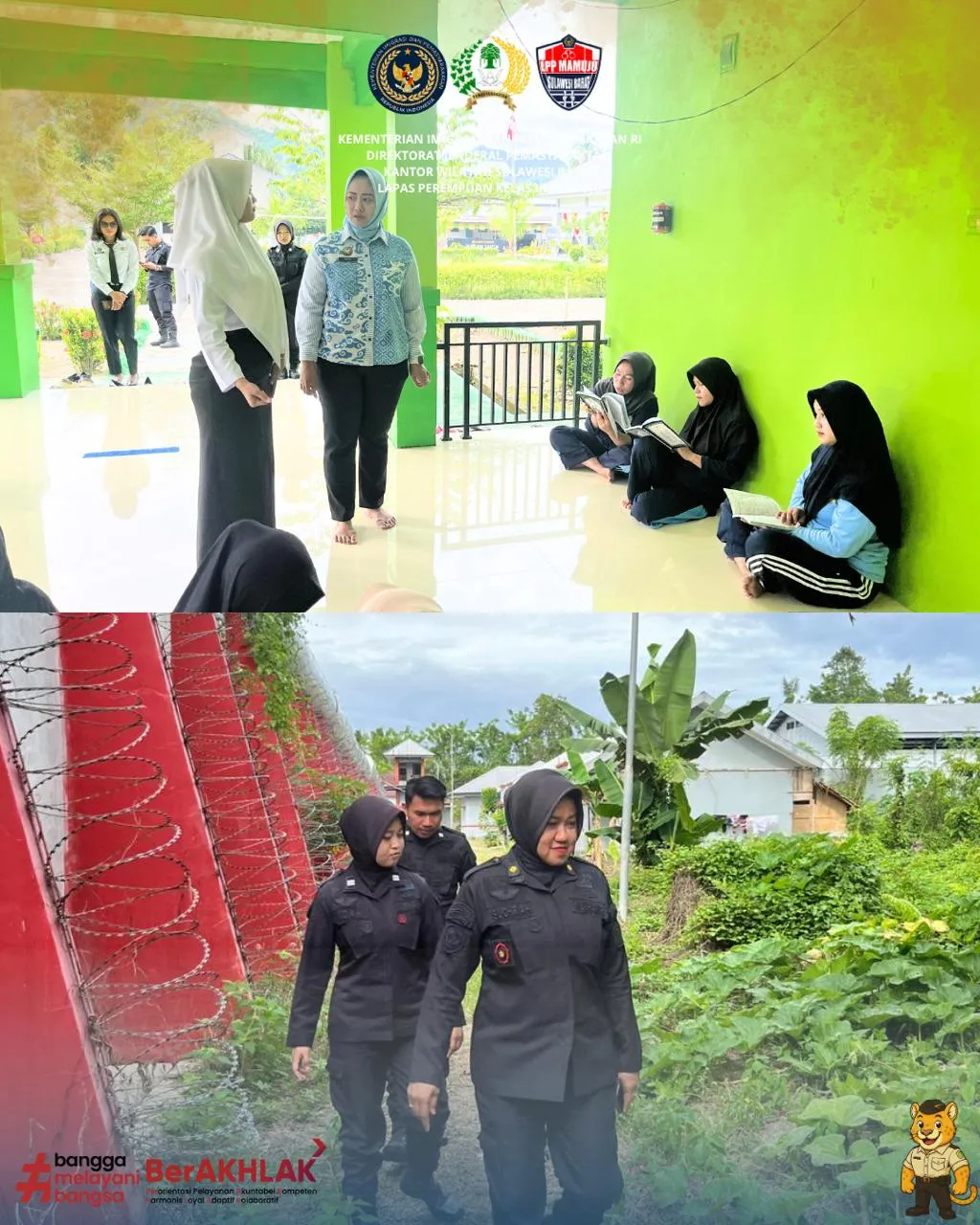 Perkuat Pengawasan, Kalapas Perempuan Mamuju Pimpin Kontrol Area Dalam dan Luar Lapas