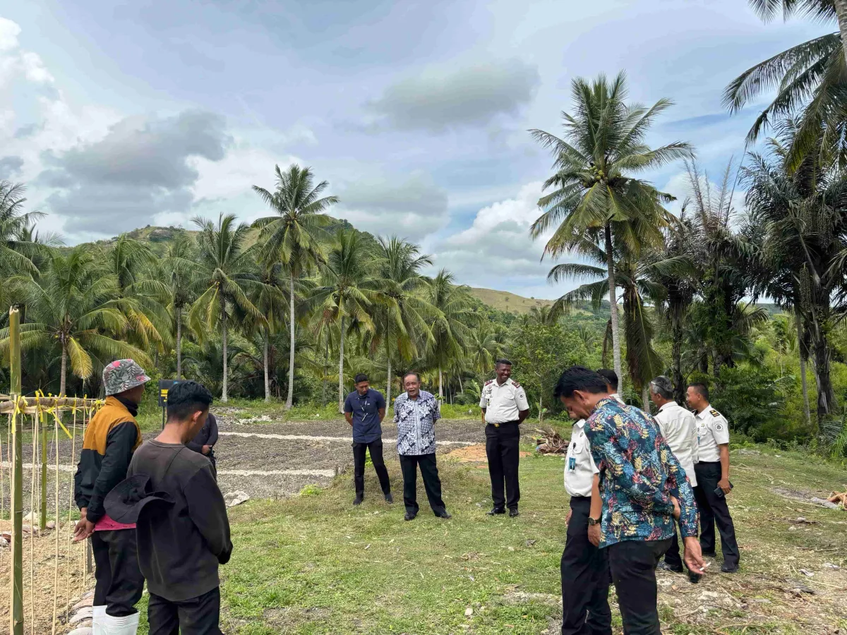 Perkuat Program PembinaanKemandirian, Kakanwil Ditjenpas Sulbar Tinjau Lahan SAE Rutan Kelas IIB Majene