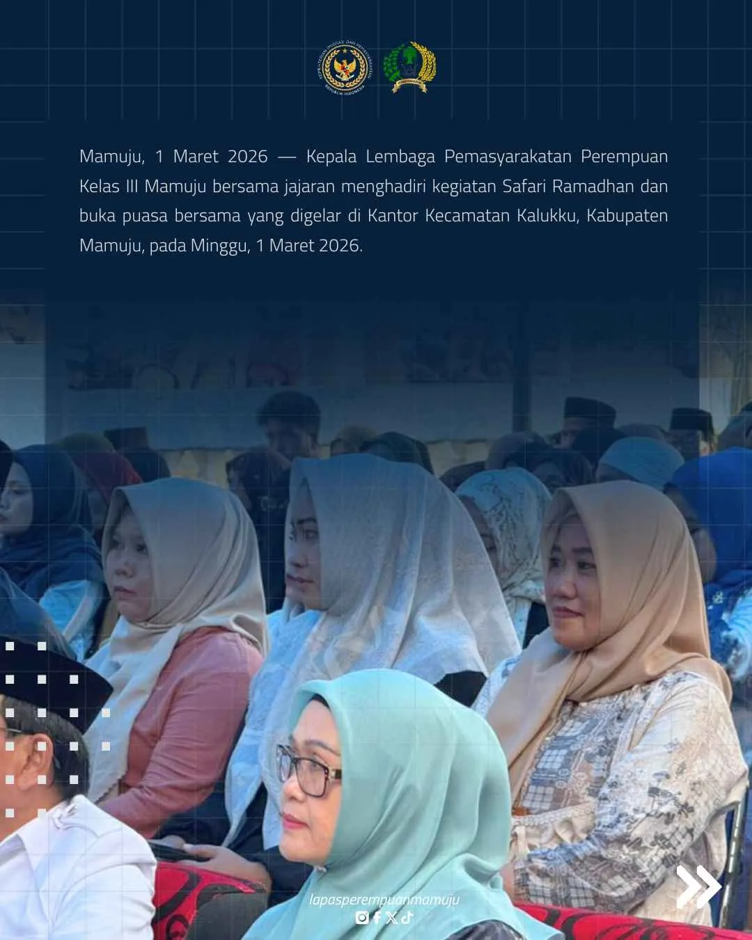 Perkuat Silaturahmi, Kalapas Perempuan Mamuju Hadiri Safari Ramadhan dan Buka Puasa Bersama di Kecamatan Kalukku