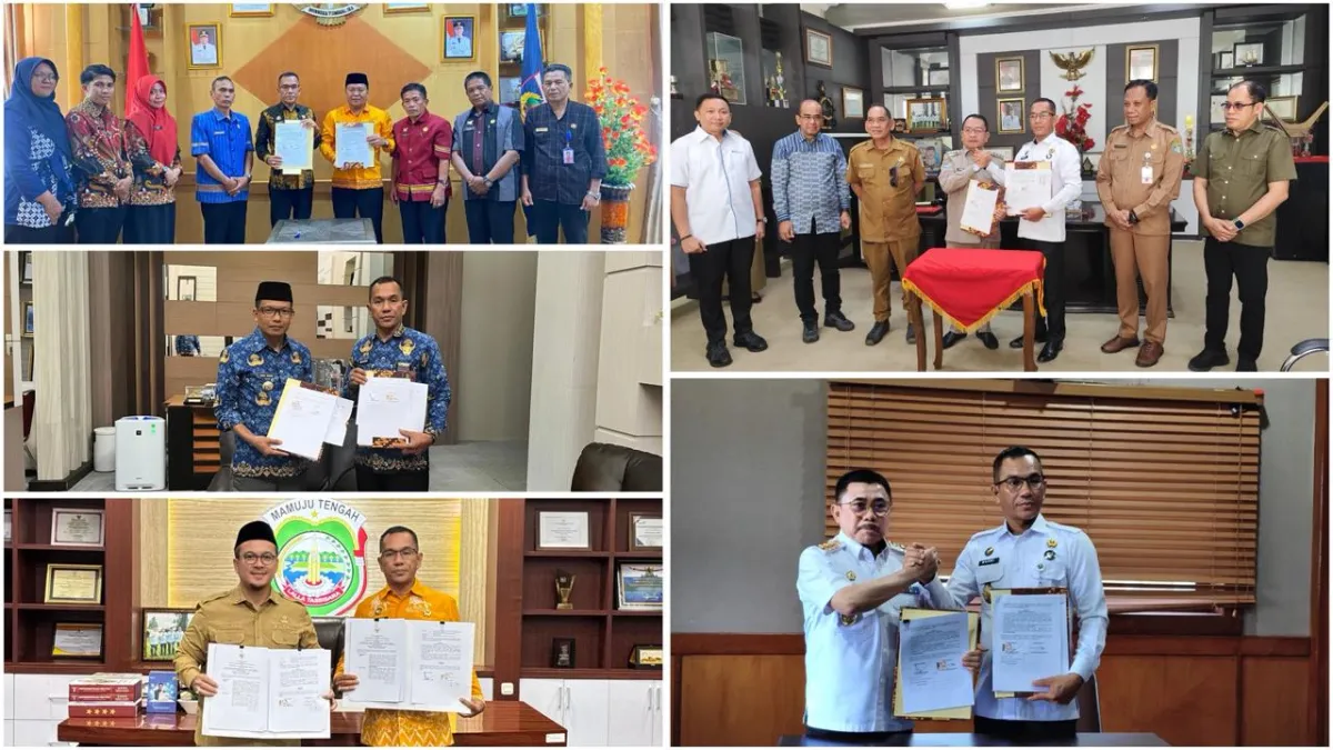 Perkuat Sinergi Pemasyarakatan, Bapas Kelas II Polewali Teken Kerja Sama dengan Lima Pemerintah Daerah