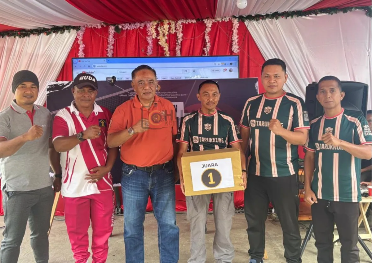 Rutan Majene Sabet Juara I Turnamen Tenis Meja pada Hari Bakti Pemasyarakatan Ke-62