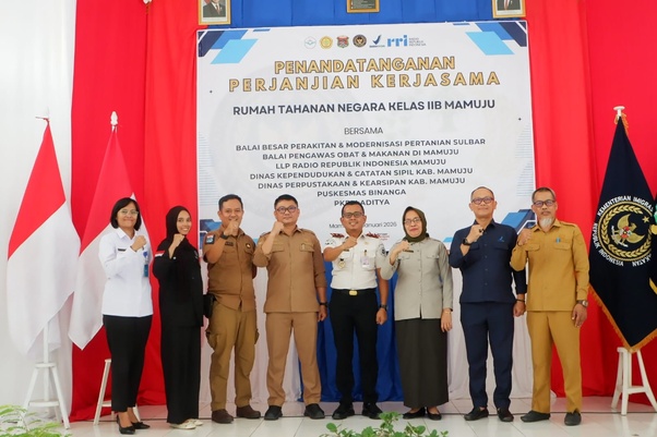 Rutan Mamuju Cetak Sejarah, Teken Perjanjian Kerjasama Serentak Dengan Tujuh Mitra Strategis