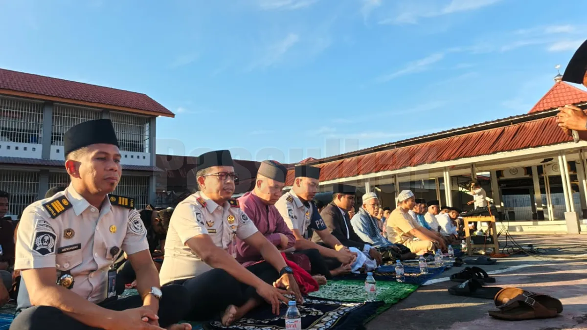 Rutan Mamuju Gelar Shalat Idul Adha Dengan Penuh Khidmat Bersama Petugas & Warga Binaan