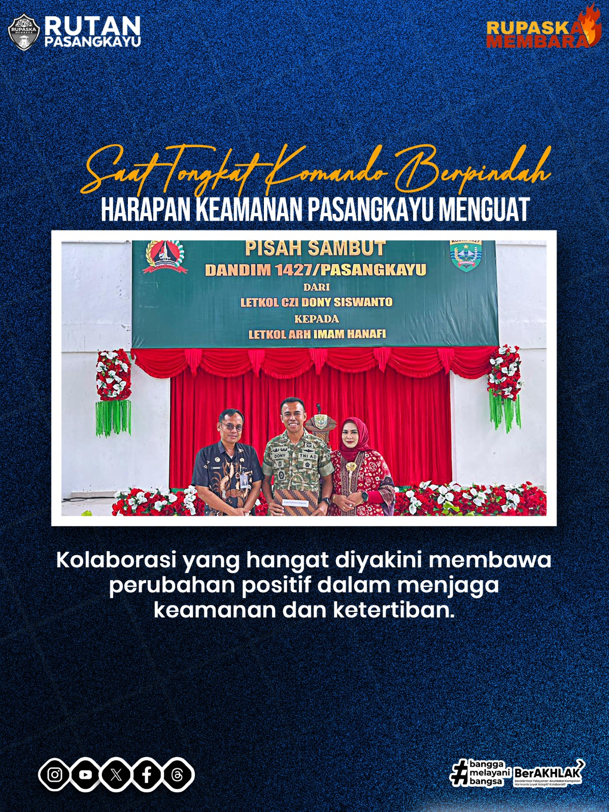 Saat Tongkat Komando Berpindah, Harapan Keamanan Pasangkayu Menguat