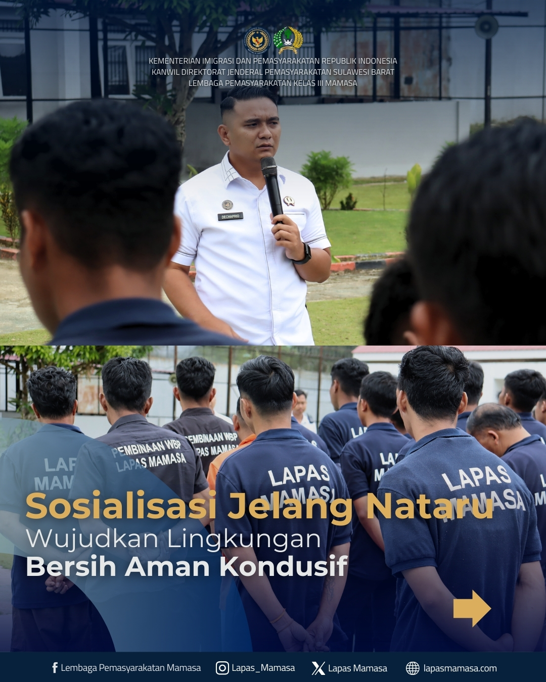 Sosialisasi Jelang Nataru Wujudkan Lingkungan Bersih Aman Kondusif