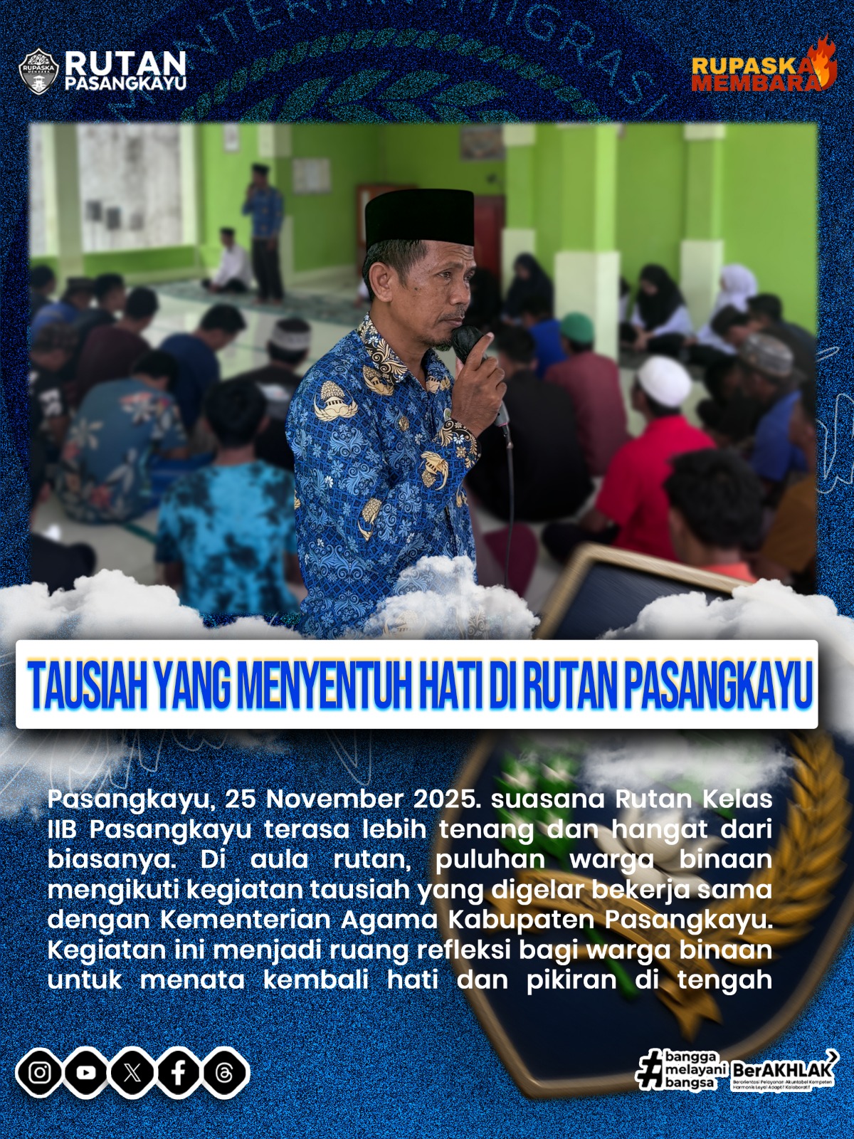 Tausiah yang Menyentuh Hati di Rutan Pasangkayu