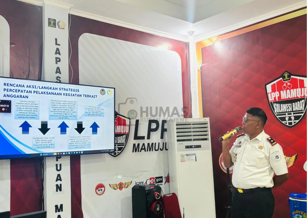 Tingkatkan Pelaksanaan Tupoksi, Kepala Rutan Majene Ikuti Penandatangan Perjanjian Kinerja Tahun 2026 dan Pemaparan Rencana Aksi UPT