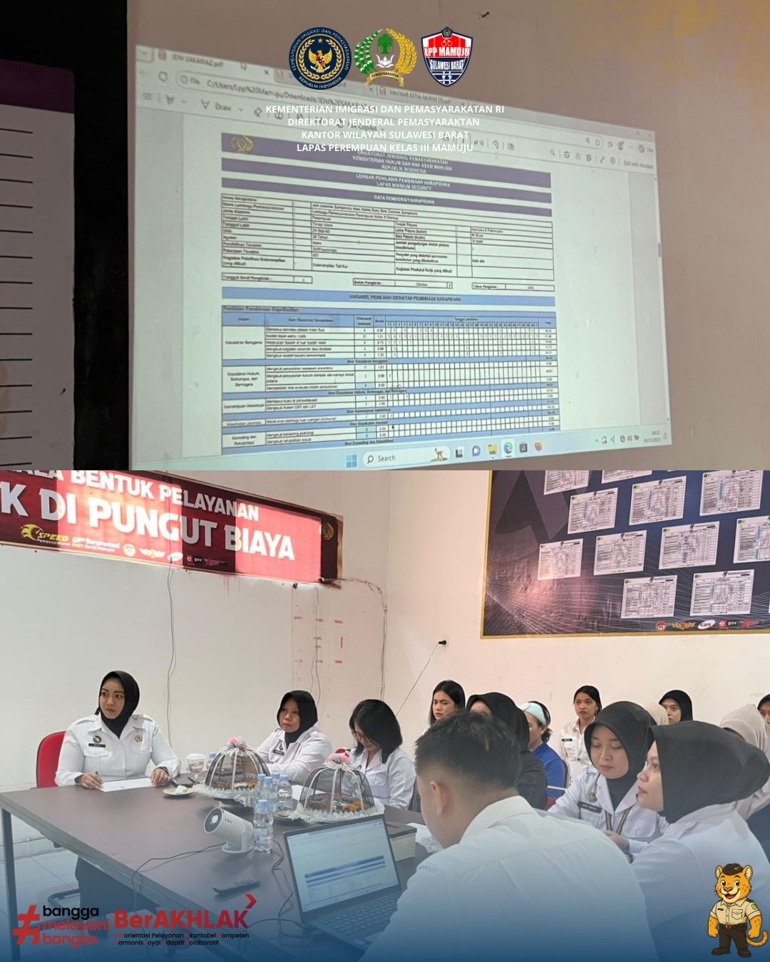 Transparan dan Objektif, LPP Mamuju Gelar Sidang TPP Bahas Usulan PB dan Remisi Natal Warga Binaan