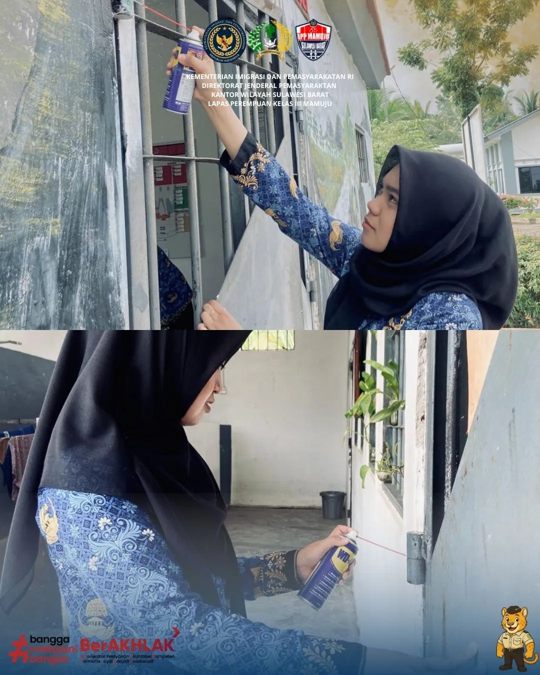 Wujudkan Keamanan Optimal, Lapas Perempuan Mamuju Laksanakan Pemeliharaan Gembok Secara Rutin