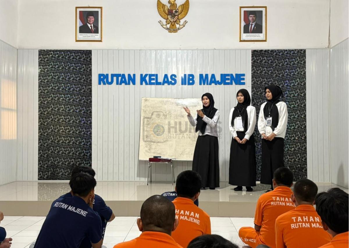 Tingkatkan Kemampuan Bahasa Inggris, Rutan kelas IIB Majene Bersama Peserta Magang Berikan Kelas Bahasa Inggris bagi Warga Binaan