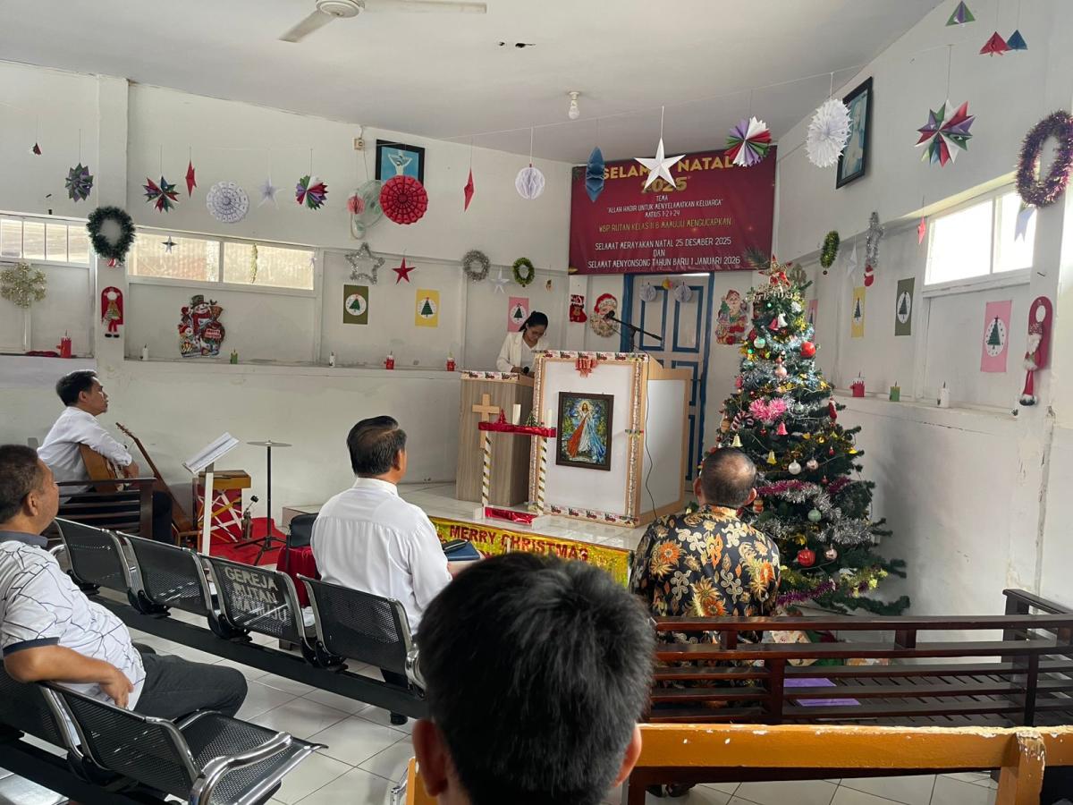 Warga Binaan Nasrani Rutan Mamuju Ikuti Ibadah Minggu Bersama Jemaat GKSB