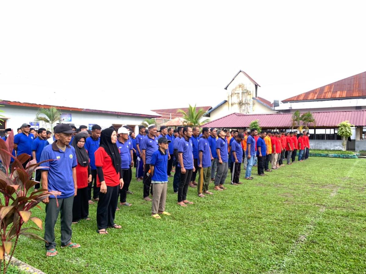 Pelaksanaan Upacara Senin oleh Warga Binaan Pemasyarakatan (WBP)
