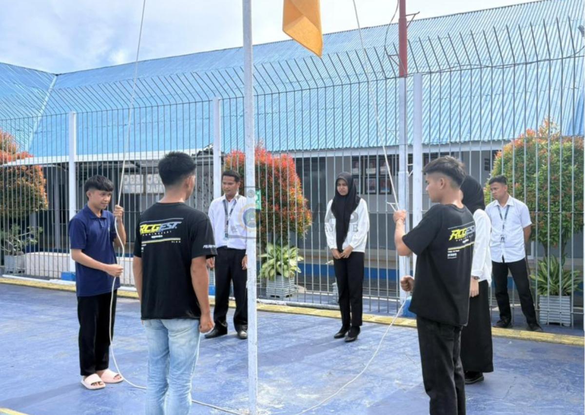 Jelang Pelaksanaan Upacara, Rutan Majene Latih Warga Binaan Jadi Petugas Upacara sebagai Wujud Pembinaan Kepribadian Berbasis Nasionalisme