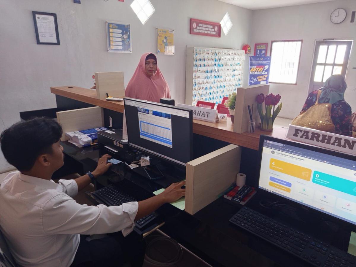 Lapas Kelas IIB Polewali Optimalkan Layanan PTSP Khusus Pendaftaran Kunjungan
