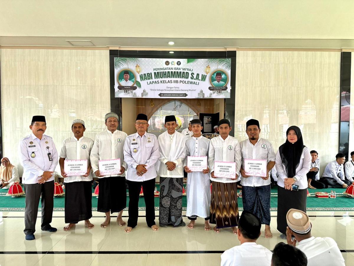 Lapas Kelas IIB Polewali Gelar Peringatan Isra’ Mi’raj Nabi Muhammad SAW