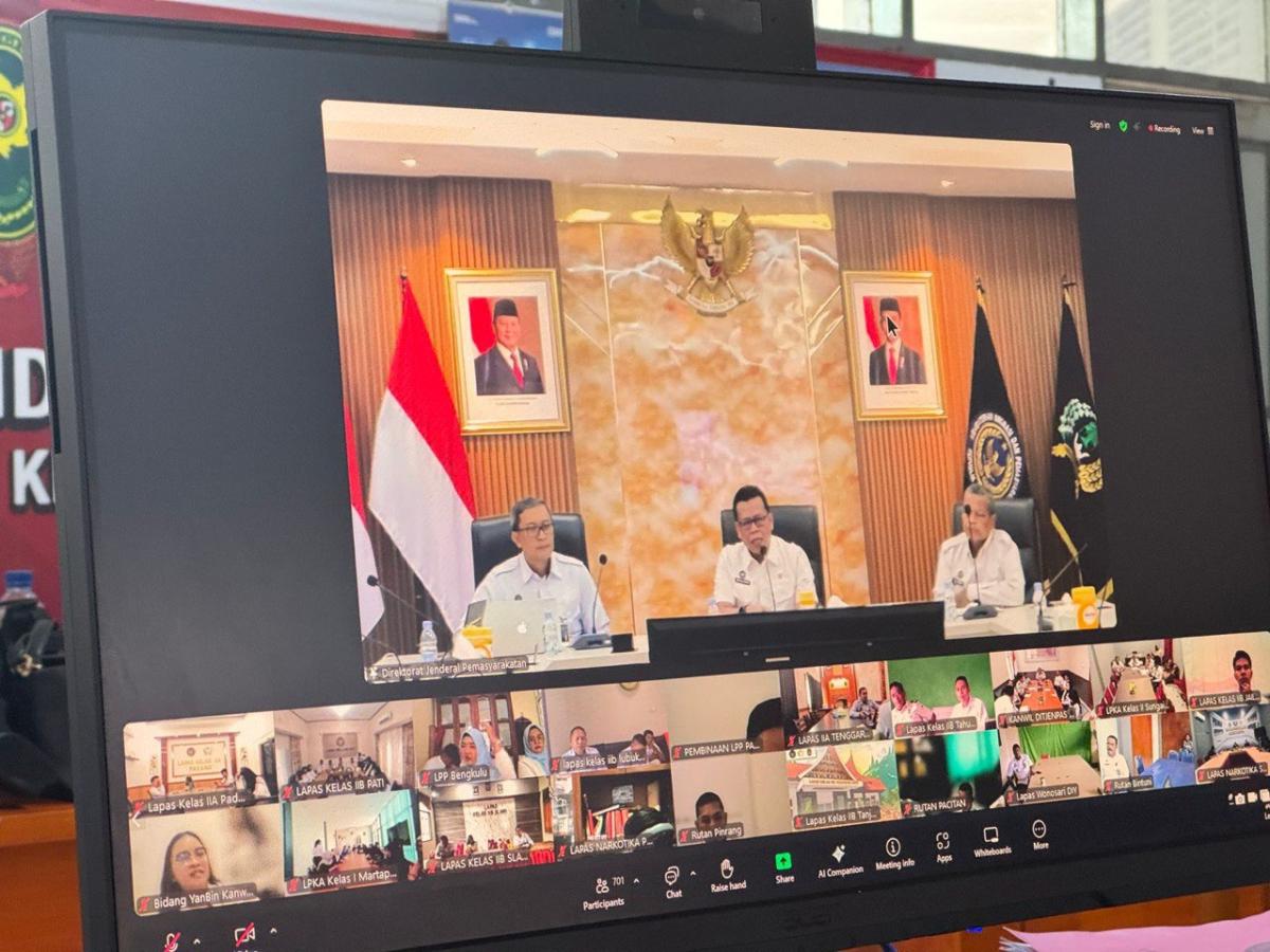 Lapas Kelas IIB Polewali Ikuti Arahan PIC Proksi Pendidikan Kesetaraan Narapidana dan Anak Binaan Secara Virtual