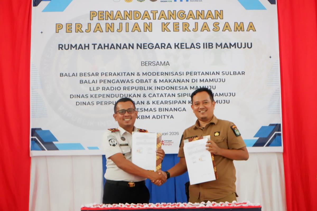 Dorong Peningkatan Literasi, Rutan Mamuju Jalin Kerja Sama dengan Dinas Perpustakaan dan Kearsipan Kabupaten Mamuju