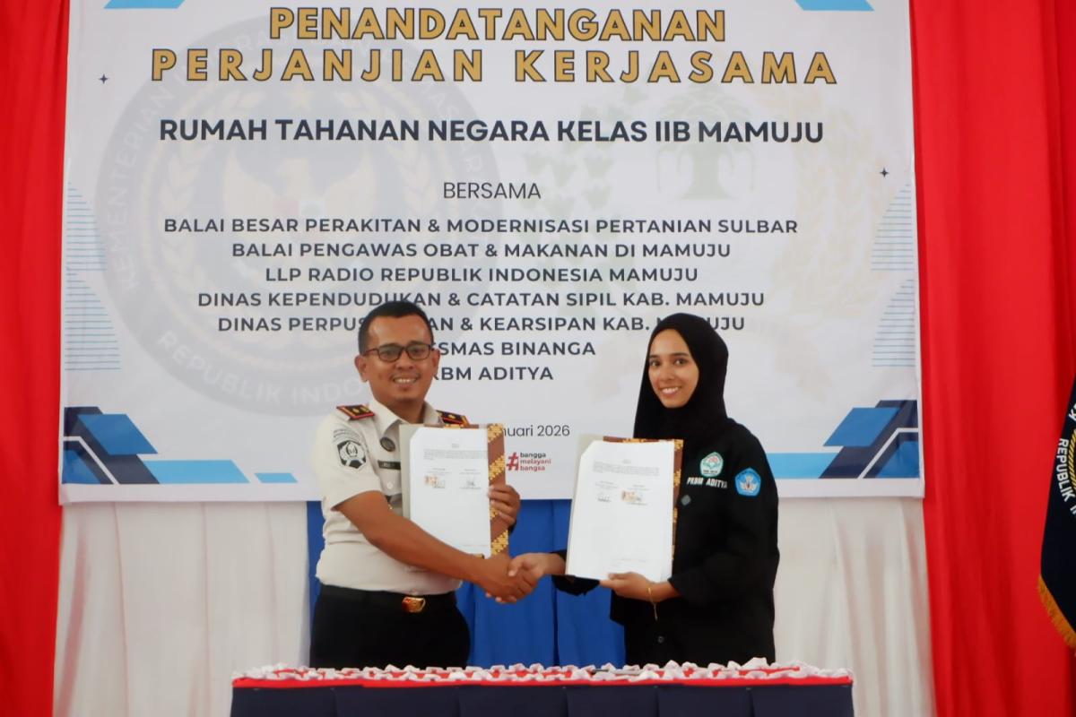 Tingkatkan Kualitas Pendidikan Warga Binaan, Rutan Mamuju Jalin Kerja Sama dengan PKBM Aditya