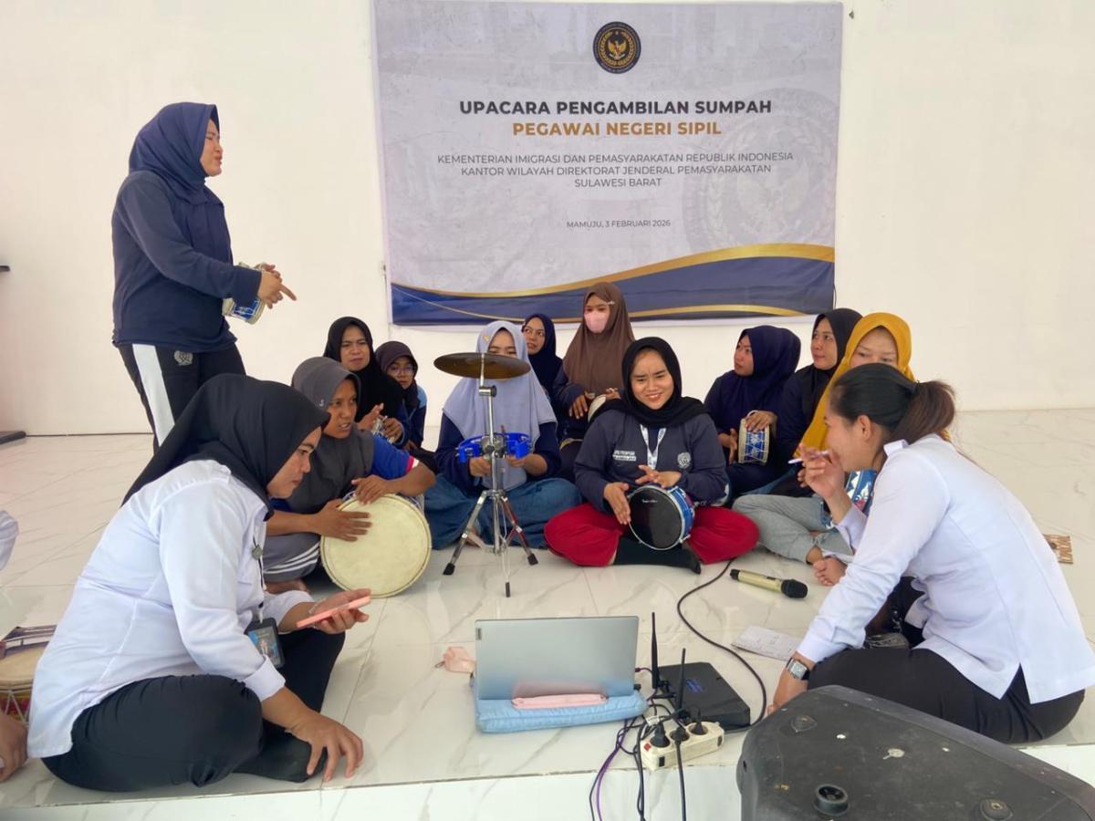Nada Harapan dari Balik Jeruji, Warga Binaan Lapas Perempuan Mamuju Ditempa lewat Pembinaan Marawis